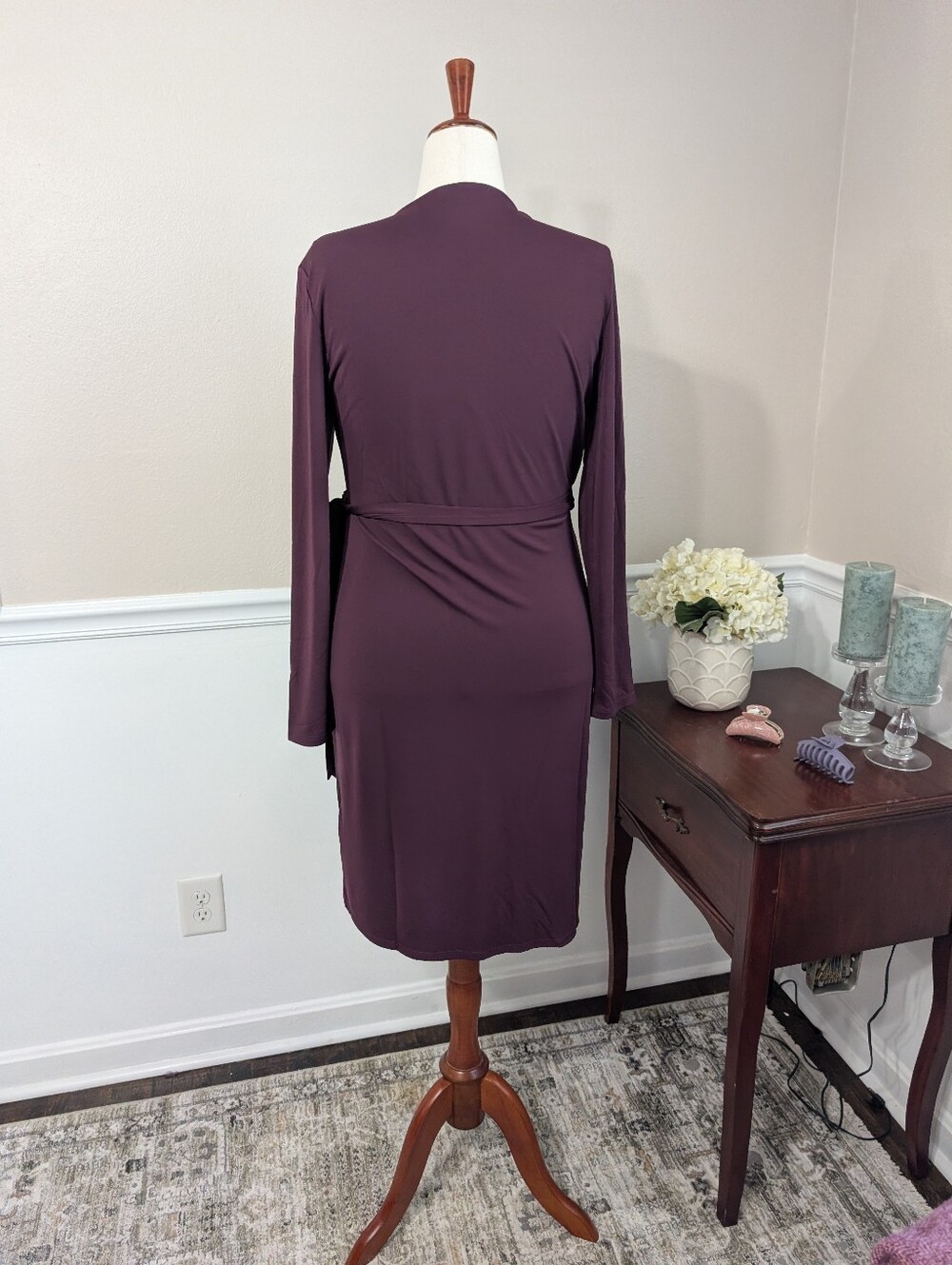 Purple True Wrap Dress Size XL - Picture 5 of 7